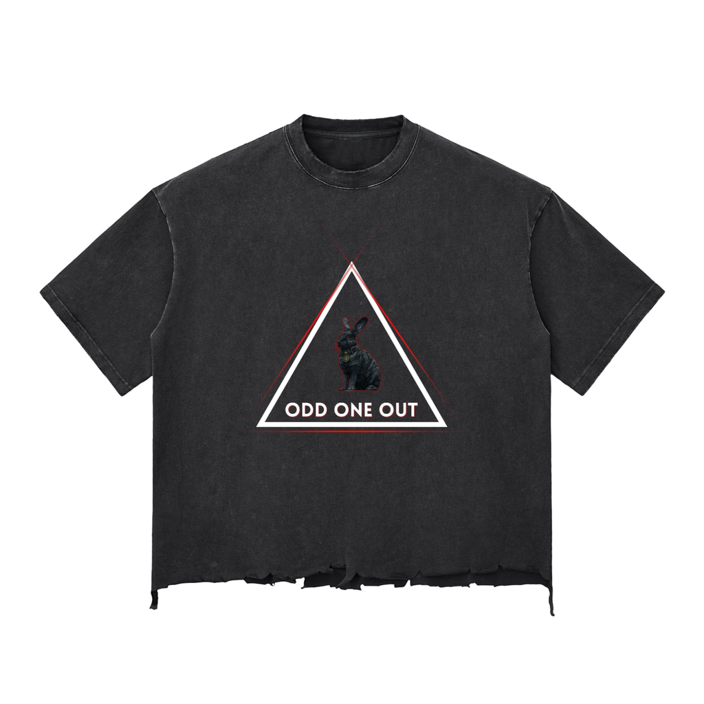 Snow Wash Raw-Hem Boxy T-shirt