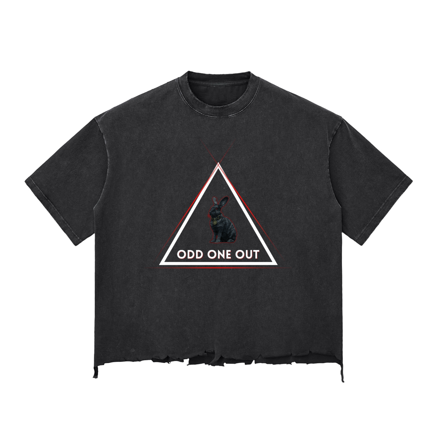 Snow Wash Raw-Hem Boxy T-shirt