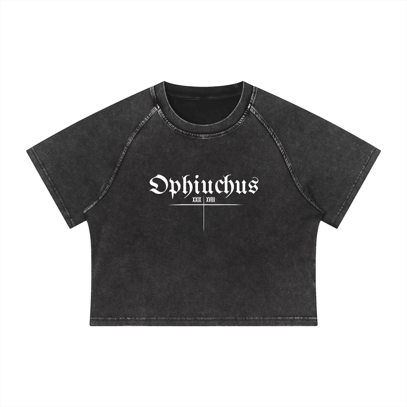 Ophiuchus Bearth Sign - Women's Mineral Wash Raglan Crop T-Shirt