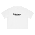 Capricorn Bearth Sign - White Boxy Oversized T-Shirt