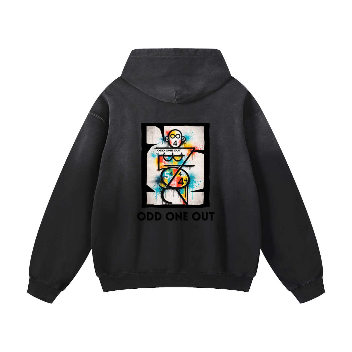 O.1.O Art - Heavyweight Grey Sunfade Oversized Hoodie