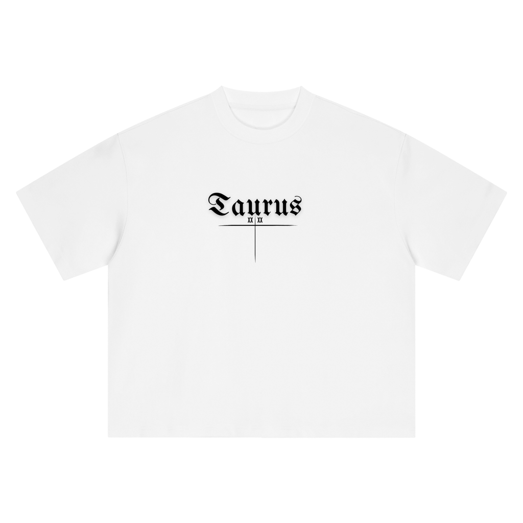 Taurus Bearth Sign - White Boxy Oversized T-Shirt