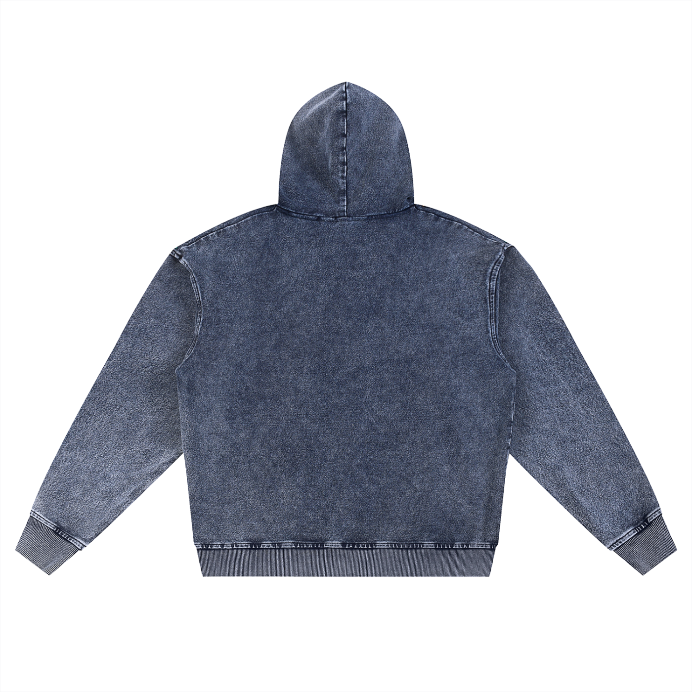 Royal Blue | Light Blue | Black - Snow Wash Oversized Zip-Up Hoodie