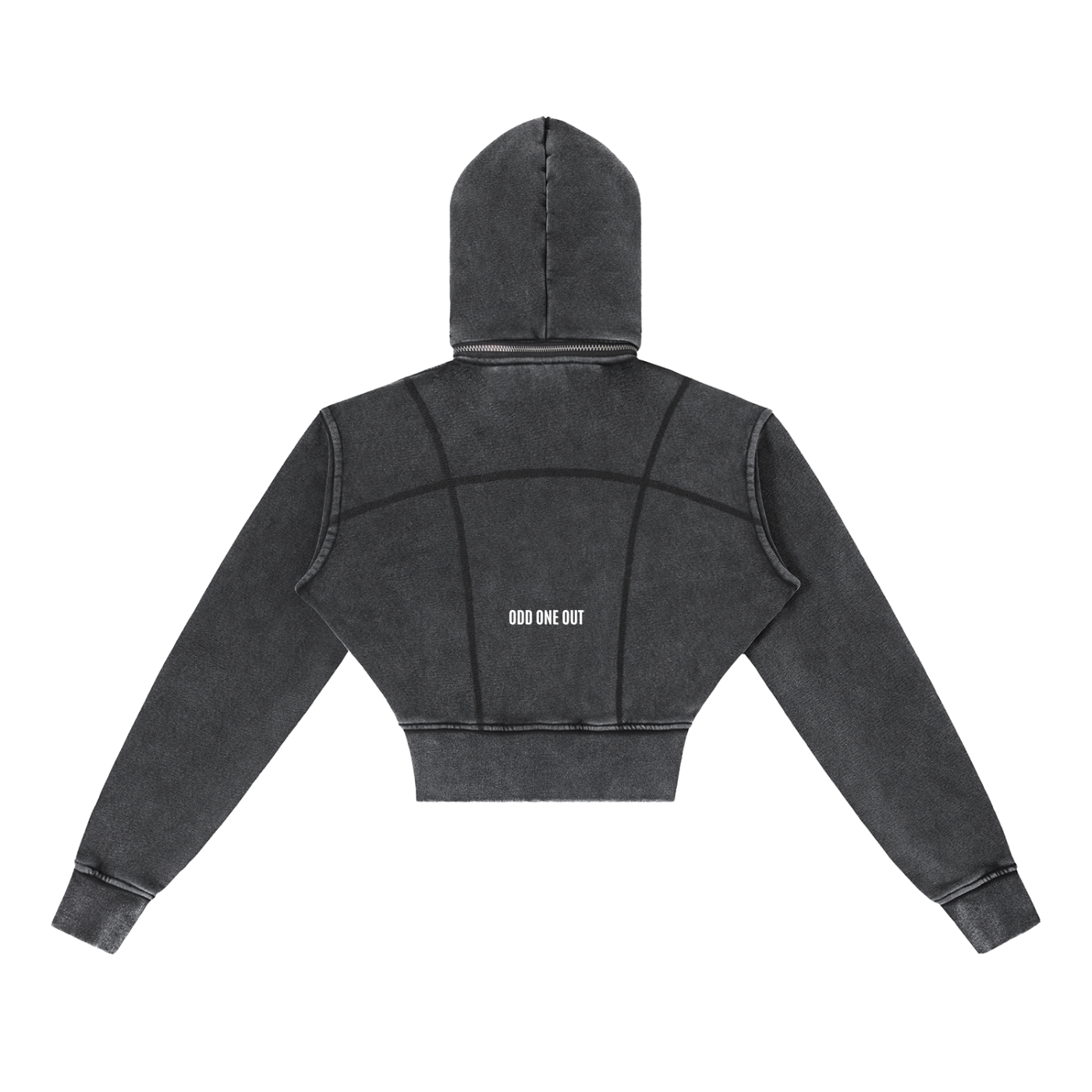 Washed Black Women's - Vintage Washed Cropped Fleece Hoodie