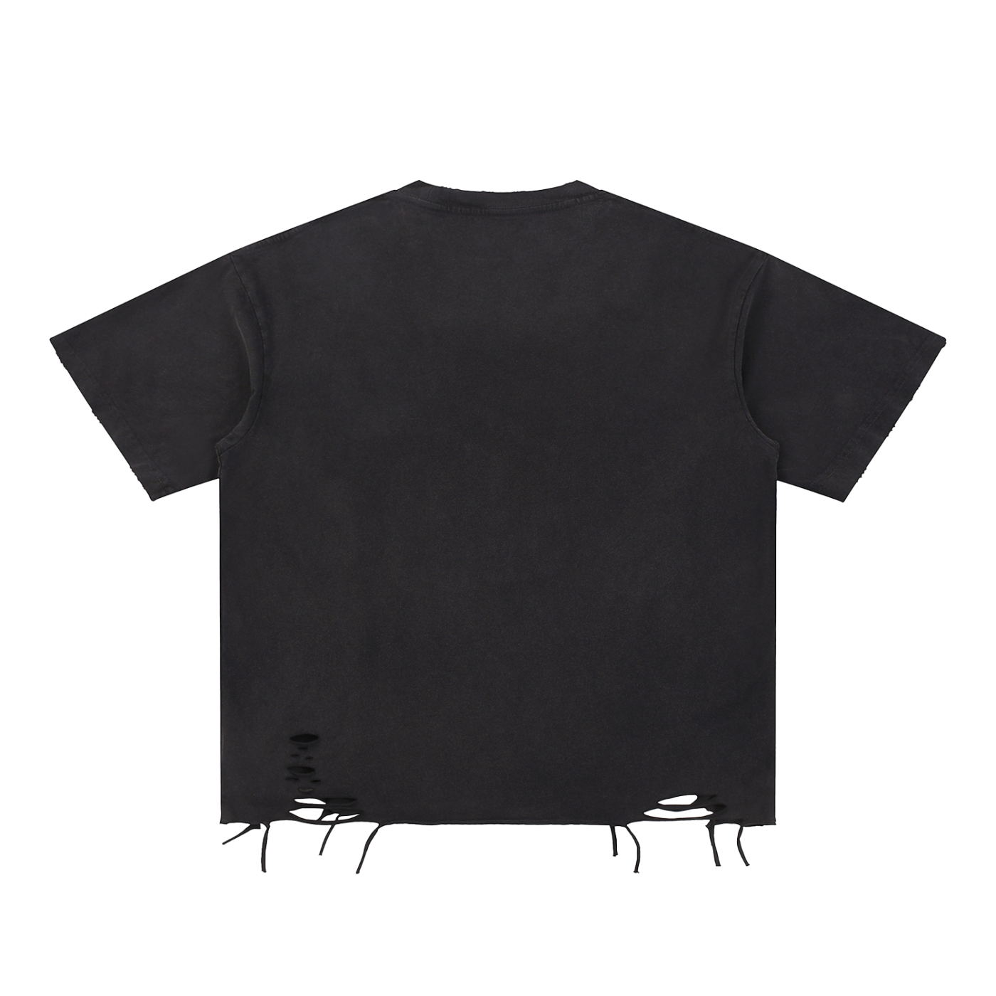 Womens Snow Washed Raw-Hem T-Shirt