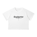 Sagittarius Bearth Sign - Women's white Crop T-Shirt  Mineral Wash Raglan