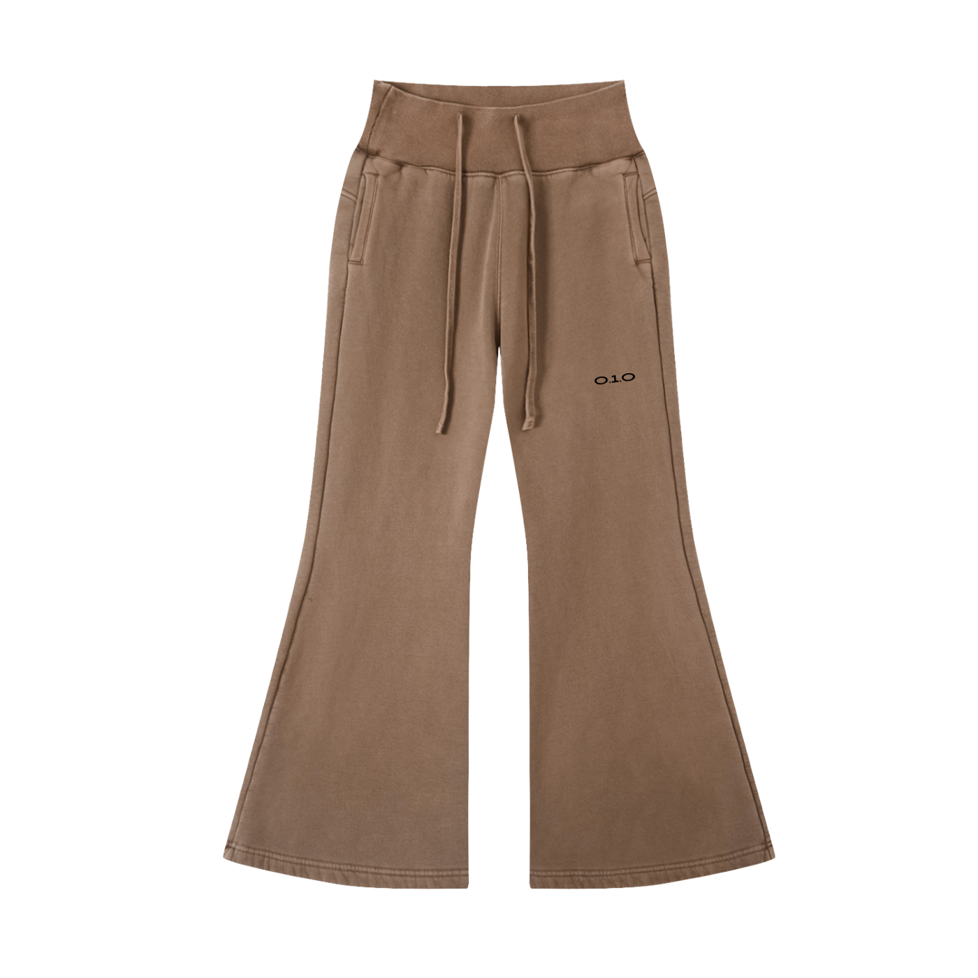 Coffee Women's - Vintage Washed Flared Fleece Pants