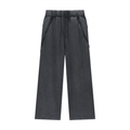 Black - Snow Washed Tape Raw Edge Sweatpants
