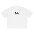 Aries Bearth Sign - White Boxy Oversized T-Shirt
