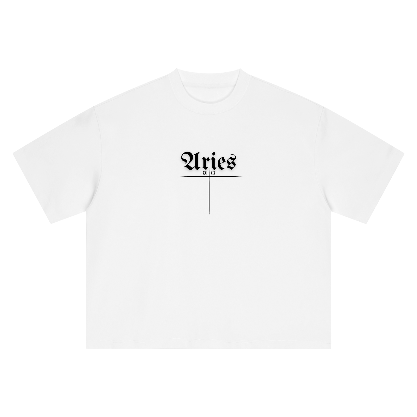 Aries Bearth Sign - White Boxy Oversized T-Shirt