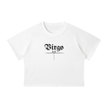 Virgo Bearth Sign - Women's white Crop T-Shirt  Mineral Wash Raglan
