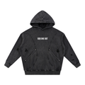 Black - Snow Washed Distressed Panel Pocket Hoodie