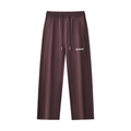 Dark Red Plum - Essential Drawstring Straight-Leg Sweatpants