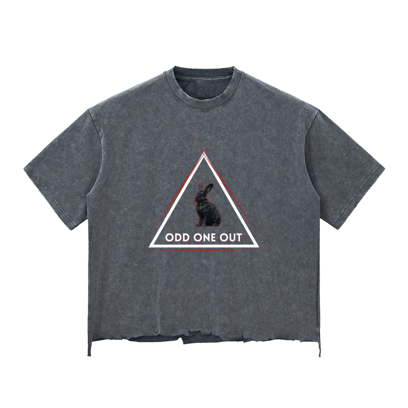Snow Wash Raw-Hem Boxy T-shirt