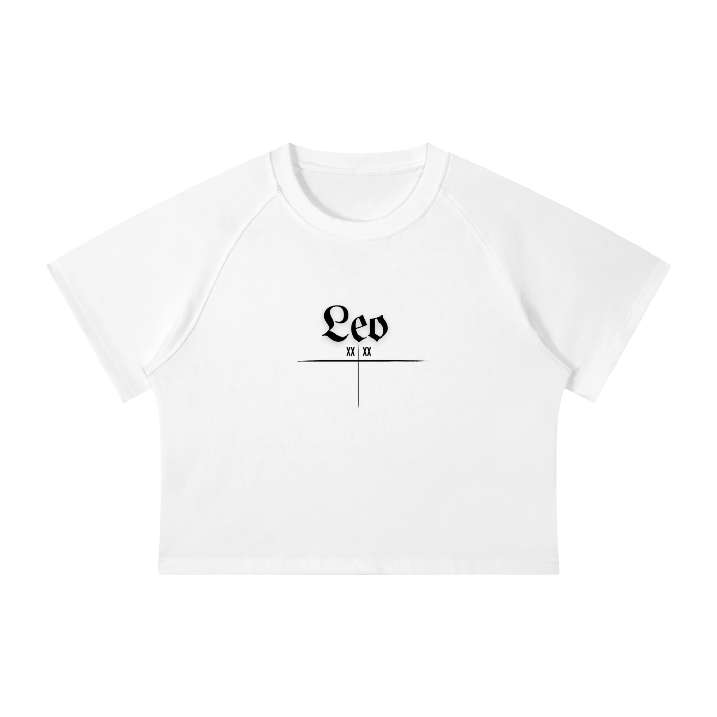 Leo  Bearth Sign - Women's white Crop T-Shirt  Mineral Wash Raglan