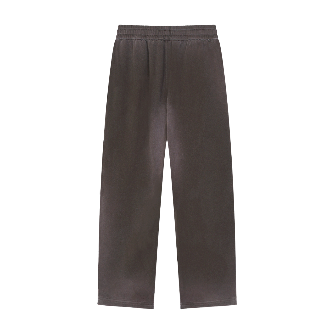 Cocoa Brown - Sun Fade Raw Edge Straight-Leg Sweatpants