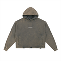 O.1.O Spinner - Grey Toned - Vintage Washed Frayed-Hem Hoodie