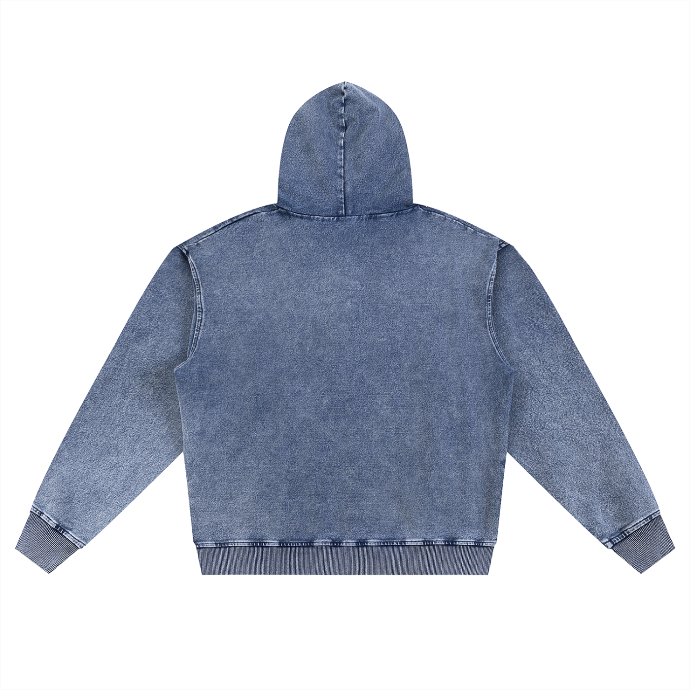 Royal Blue | Light Blue | Black - Snow Wash Oversized Zip-Up Hoodie