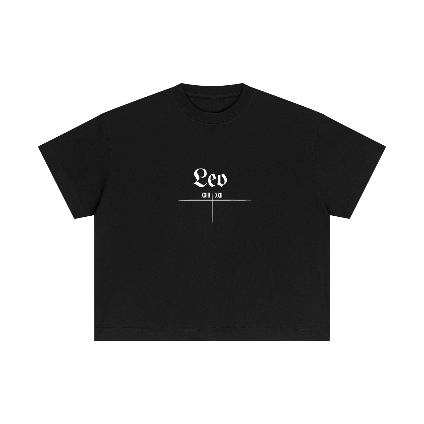 Leo  Bearth Signs - Black Essential Cotton Boxy T-Shirt