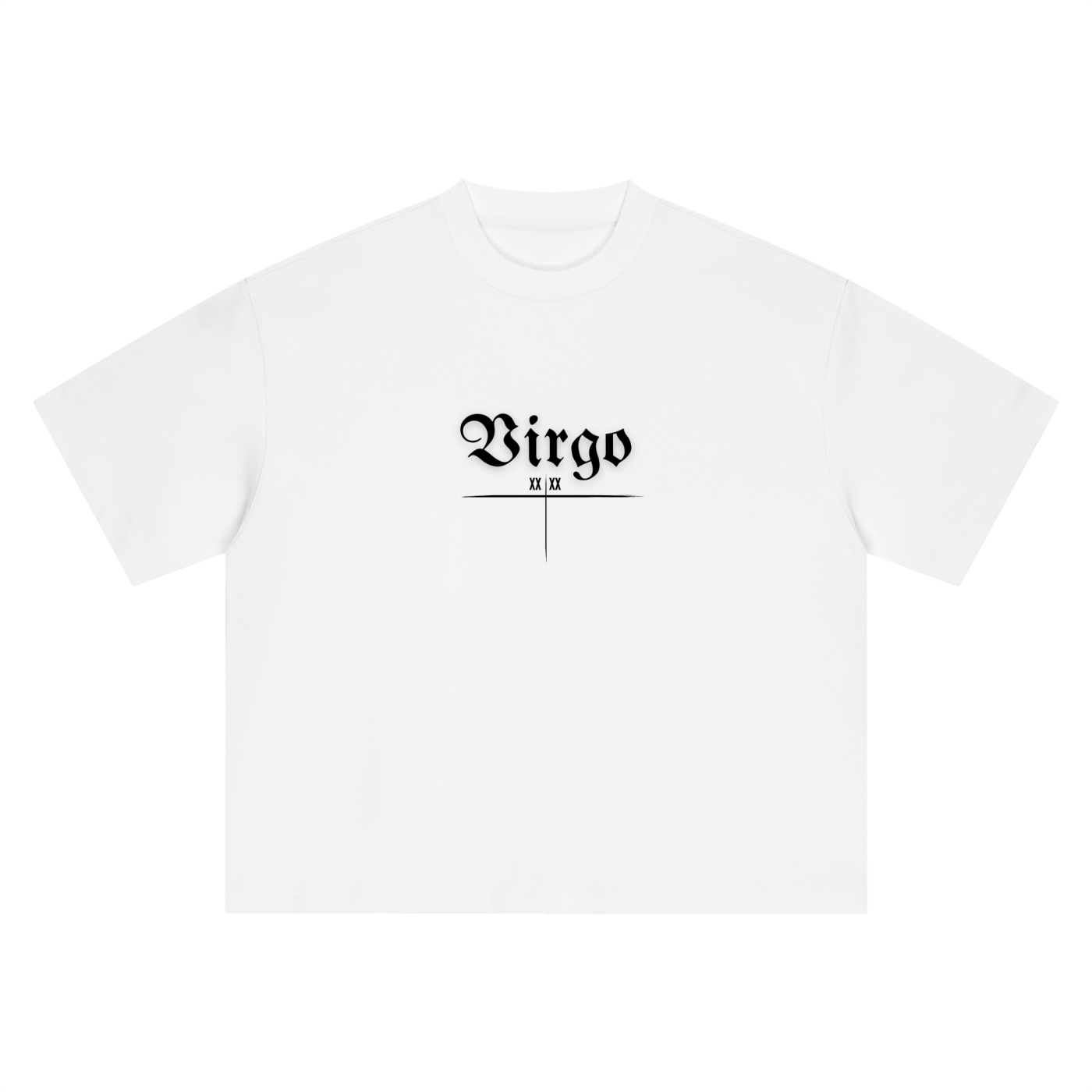 Virgo Bearth Sign - White Boxy Oversized T-Shirt