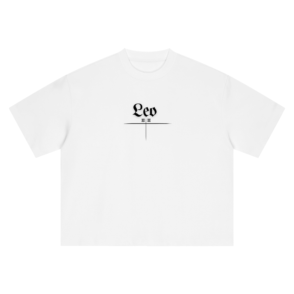 Leo Bearth Sign - White Boxy Oversized T-Shirt