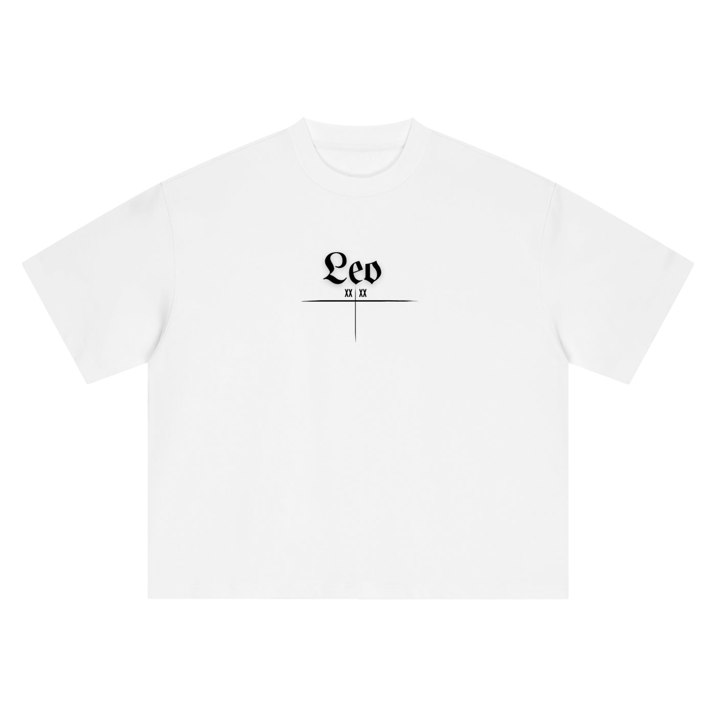 Leo Bearth Sign - White Boxy Oversized T-Shirt