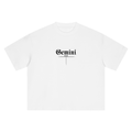Gemini Bearth Sign - White Boxy Oversized T-Shirt