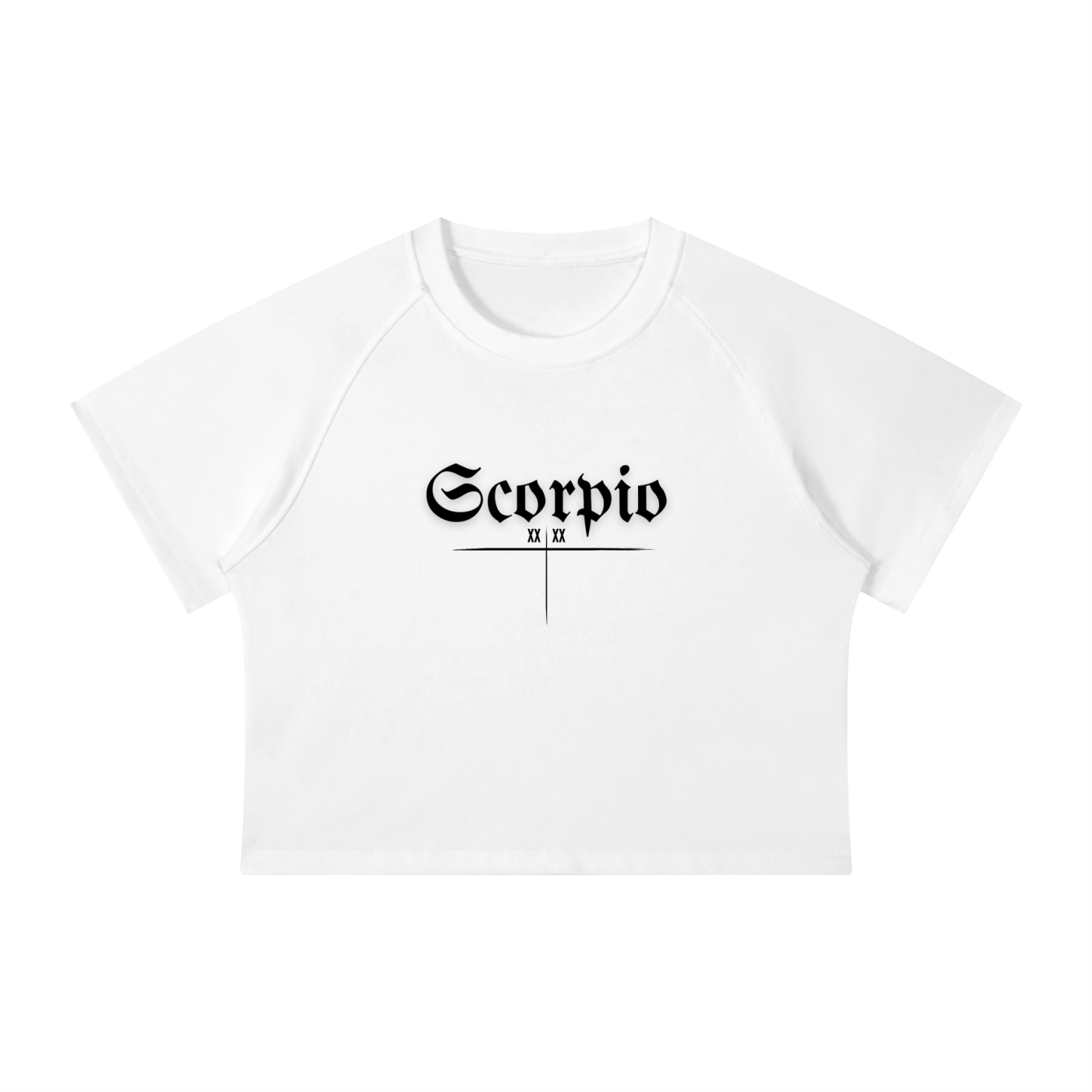 Scorpio Bearth Sign - Women's white Crop T-Shirt  Mineral Wash Raglan