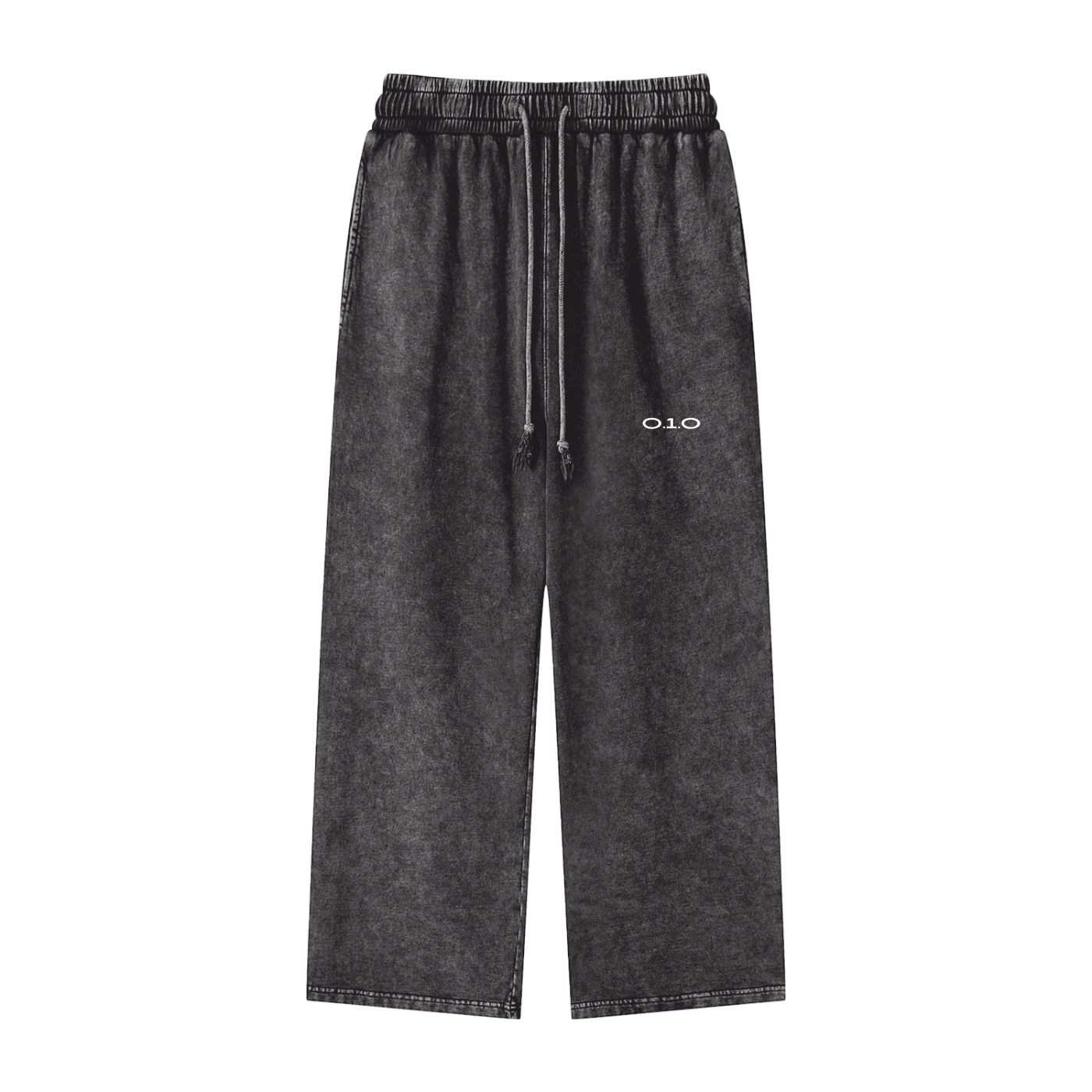 Black - Snow Washed Straight Leg Pants