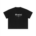Gemini Bearth Signs - Black Essential Cotton Boxy T-Shirt