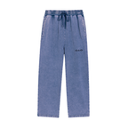 Royal blue  - Black Logo Snow Wash Heavyweight Sweatpants