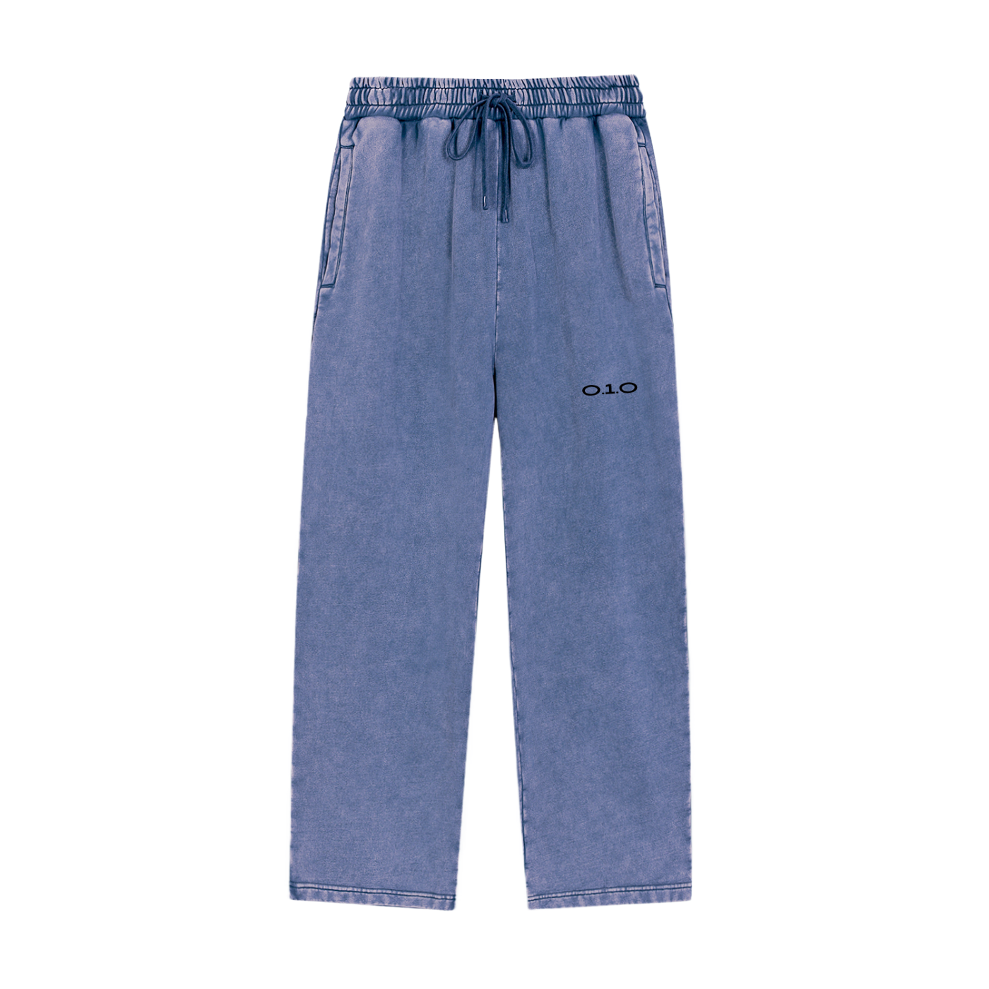 Royal blue  - Black Logo Snow Wash Heavyweight Sweatpants