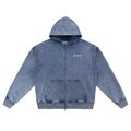 Royal Blue | Light Blue | Black - Snow Wash Oversized Zip-Up Hoodie
