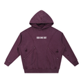 Plum - Snow Washed Distressed Panel Pocket Hoodie