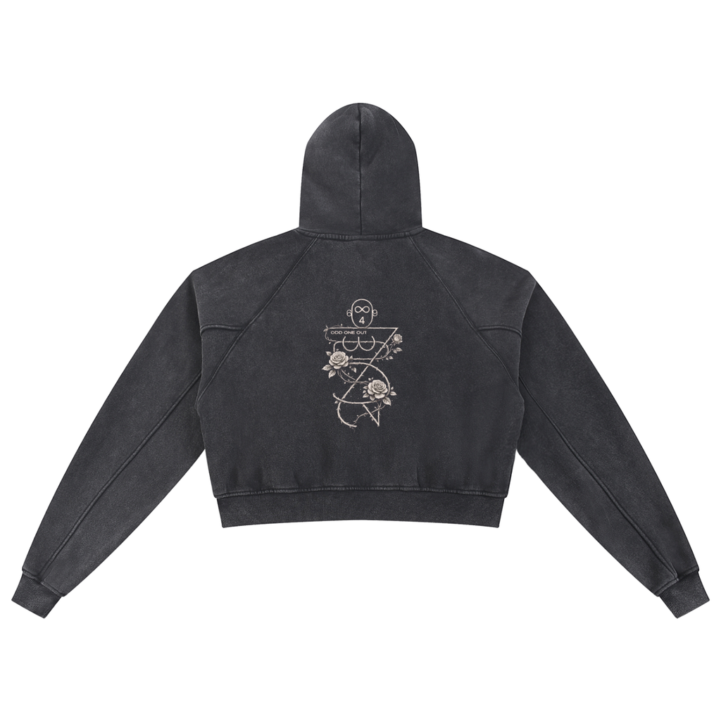 Women's O.1.O Garden - Snow Washed Cropped Hoodie