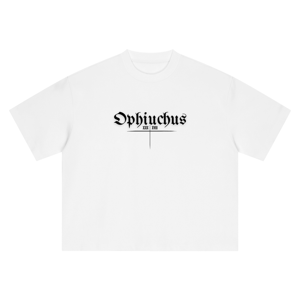 Ophiuchus Bearth Sign - White Boxy Oversized T-Shirt