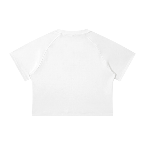 Capricorn Bearth Sign - White Women's Mineral Wash Raglan Crop T-Shirt
