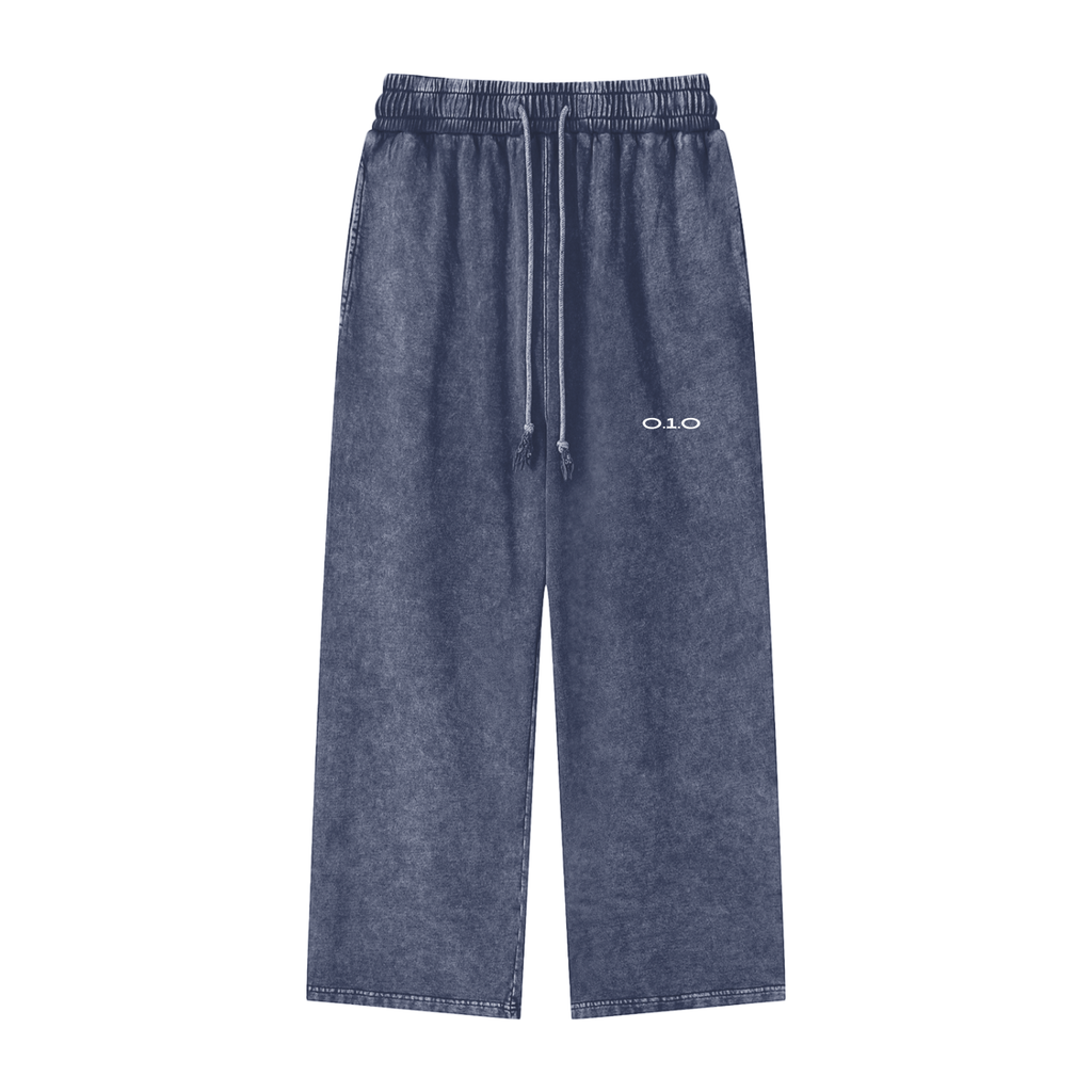 Royal Blue - Snow Washed Straight Leg Pants