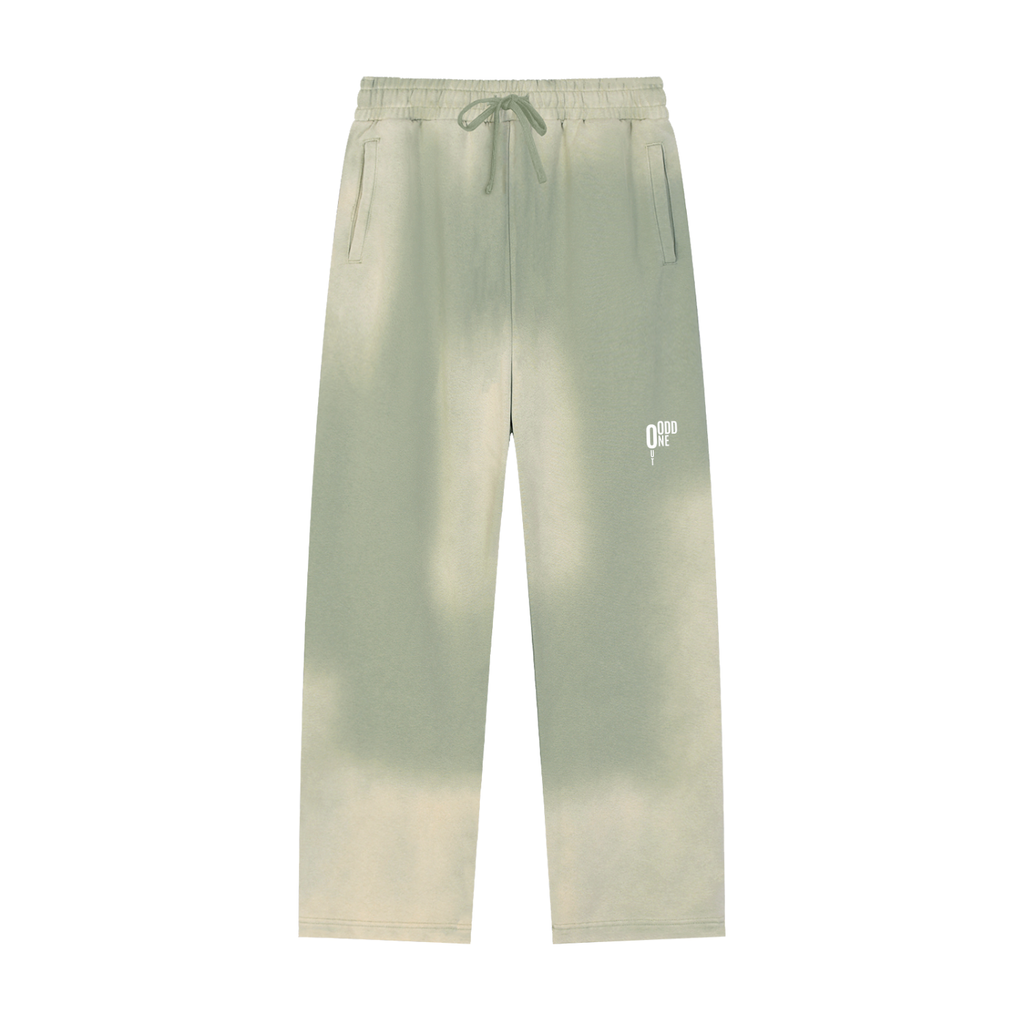 Sage green - Sun Fade Raw Edge Straight-Leg Sweatpants