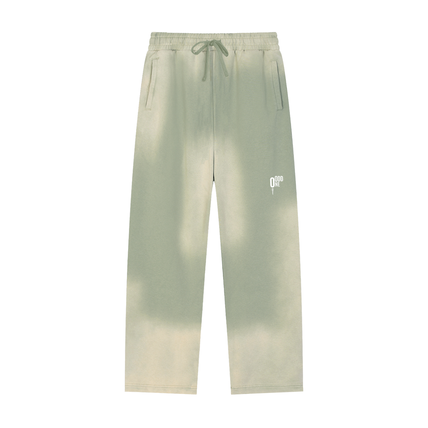 Sage green - Sun Fade Raw Edge Straight-Leg Sweatpants