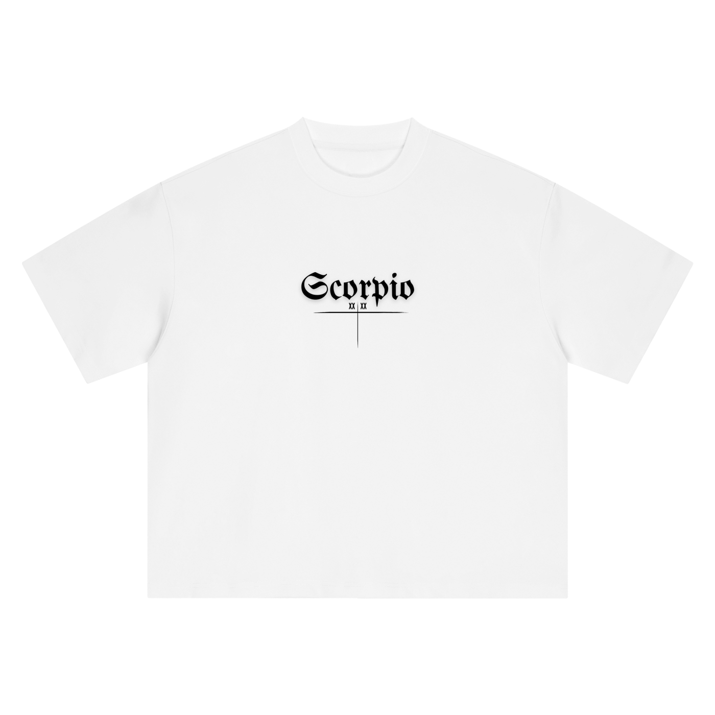 Scorpio Bearth Sign - White Boxy Oversized T-Shirt