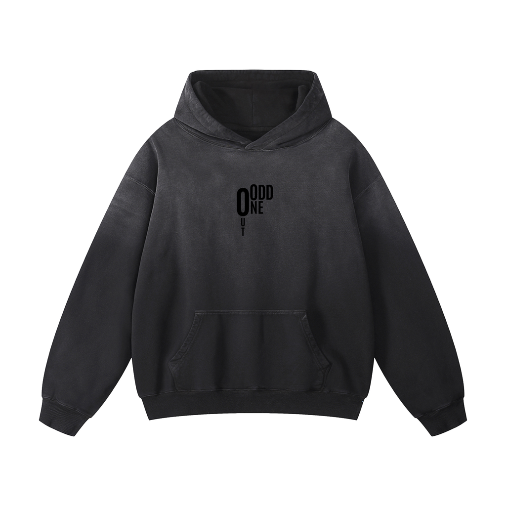 O.1.O Art - Heavyweight Grey Sunfade Oversized Hoodie