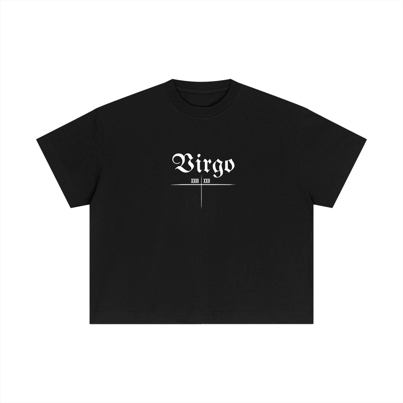 Virgo Bearth Signs - Black Essential Cotton Boxy T-Shirt