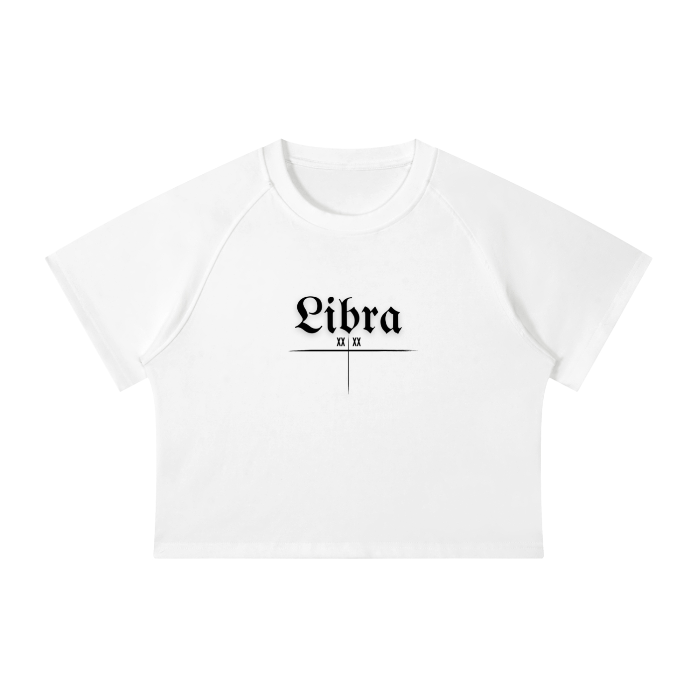 Libra Bearth Sign - Women's white Crop T-Shirt  Mineral Wash Raglan