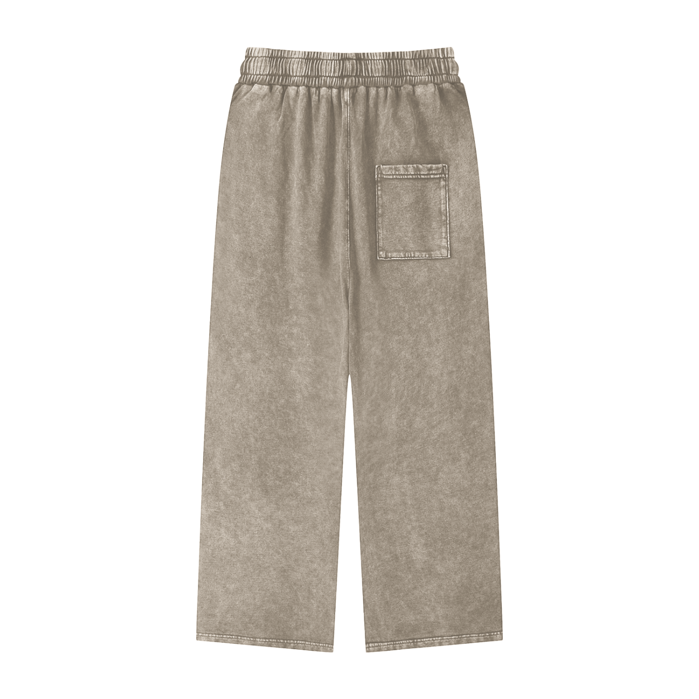 Stone Grey - Snow Washed Straight Leg Pants