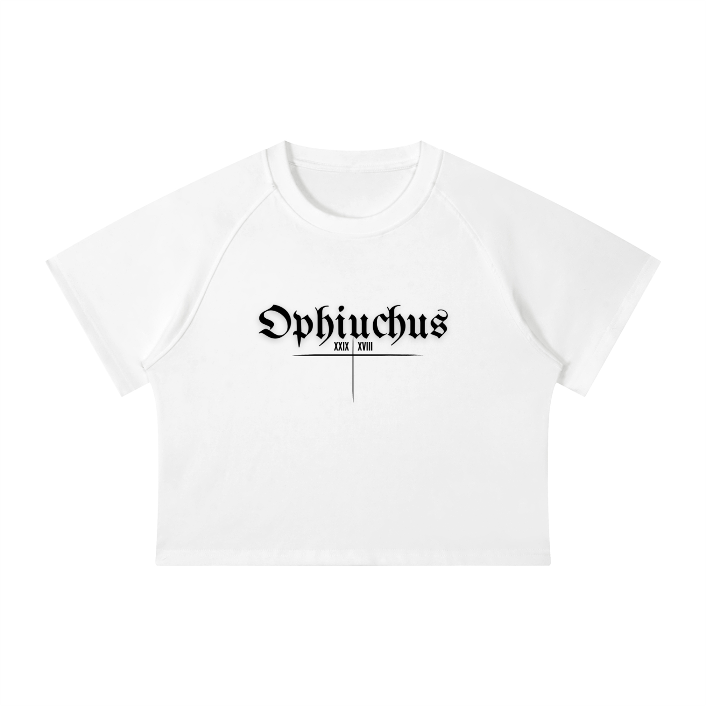Ophiuchus Bearth Sign - Women's white Crop T-Shirt  Mineral Wash Raglan