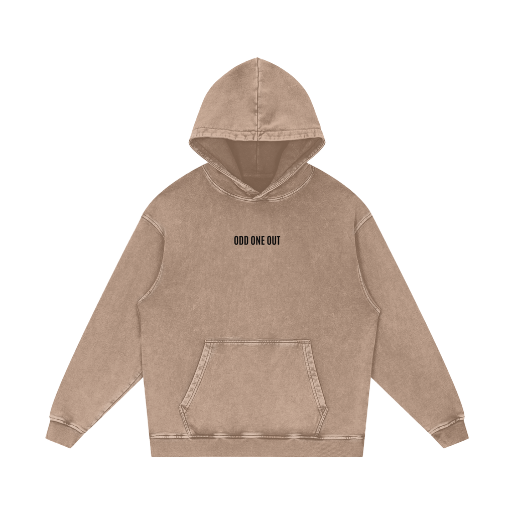 Sand - Snow Washed Loose Cotton Hoodie