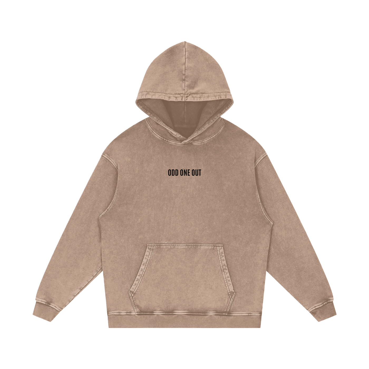 Sand - Snow Washed Loose Cotton Hoodie