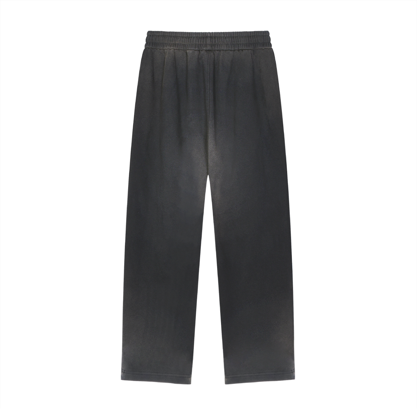 Black - Sun Fade Raw Edge Straight-Leg Sweatpants