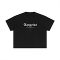 Aquarius Bearth Signs - Black Essential Cotton Boxy T-Shirt